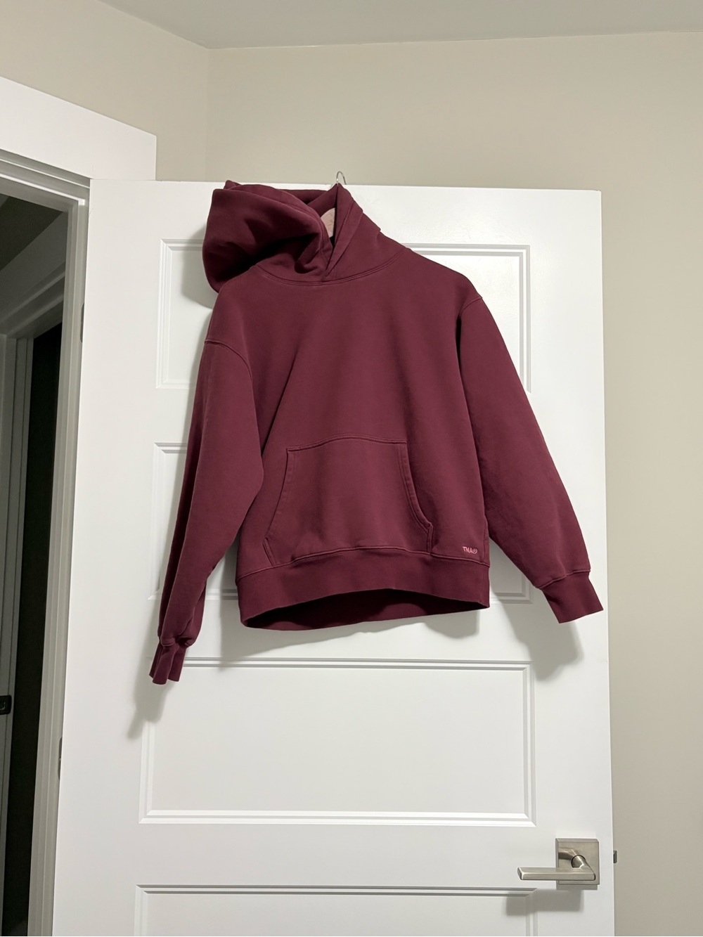 Aritzia Tna Cozy Sweatfleece Hoodie deep maroon / burgundy Sz Large